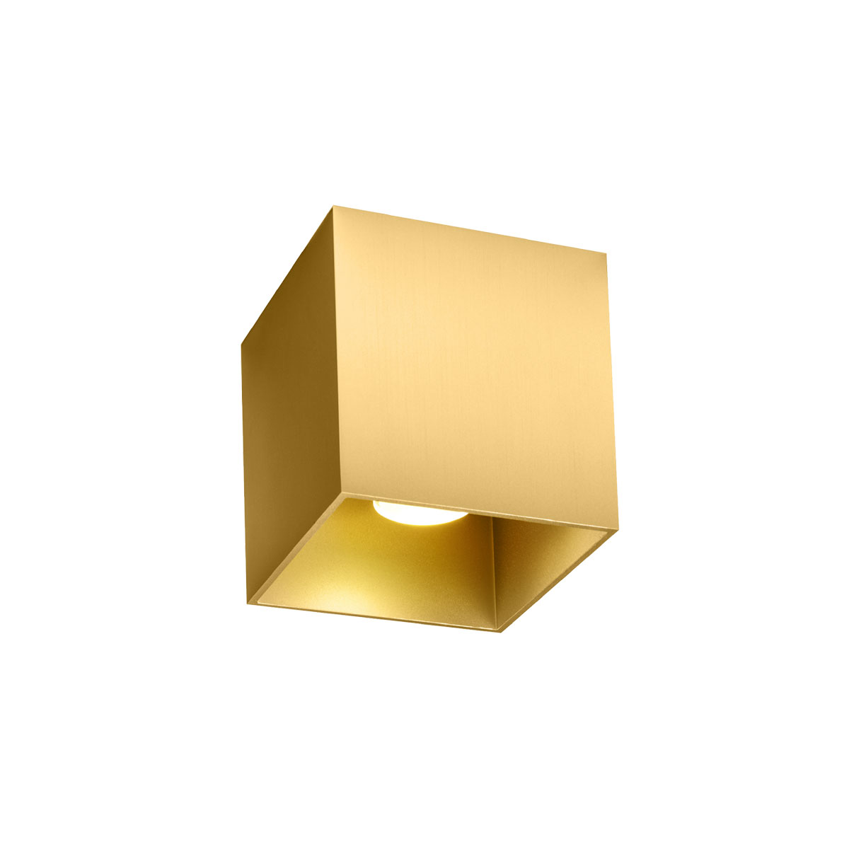 Aufbauleuchte Box gold