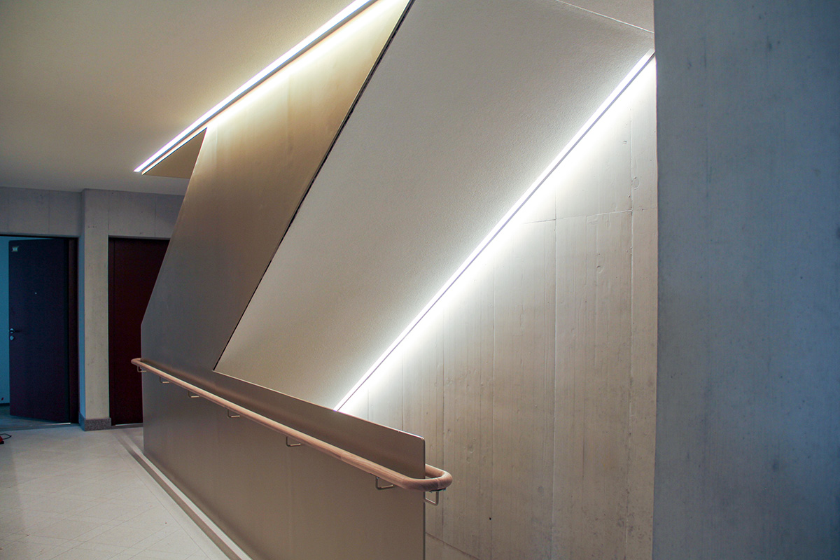 Treppenhausbeleuchtung mit Profilleuchten