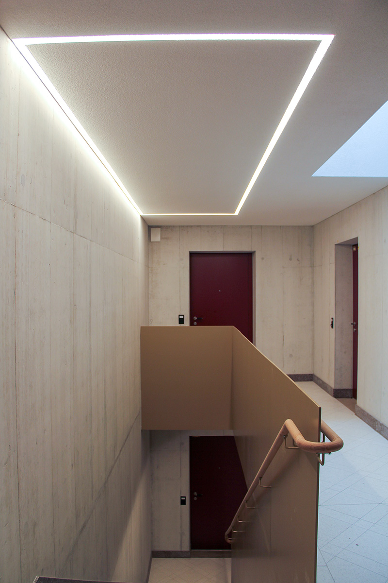 Treppenhausbeleuchtung mit Profilleuchten