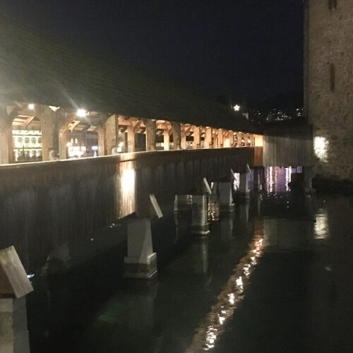 Bemusterung Beleuchtung Kapellbrücke