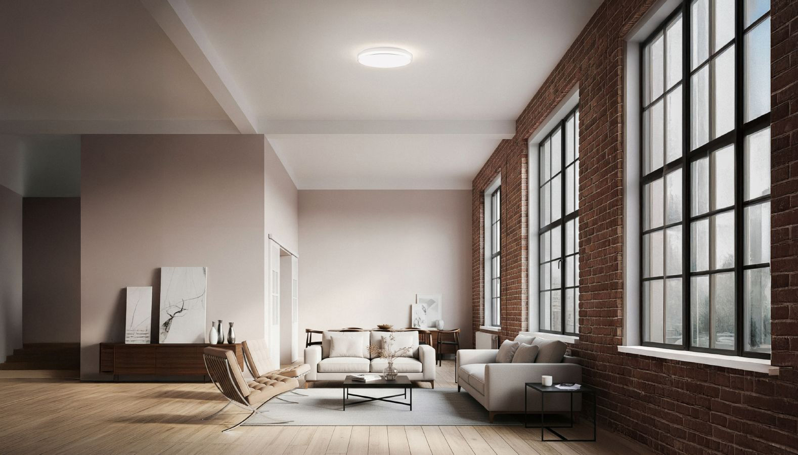 Scabra Leuchte im Raum